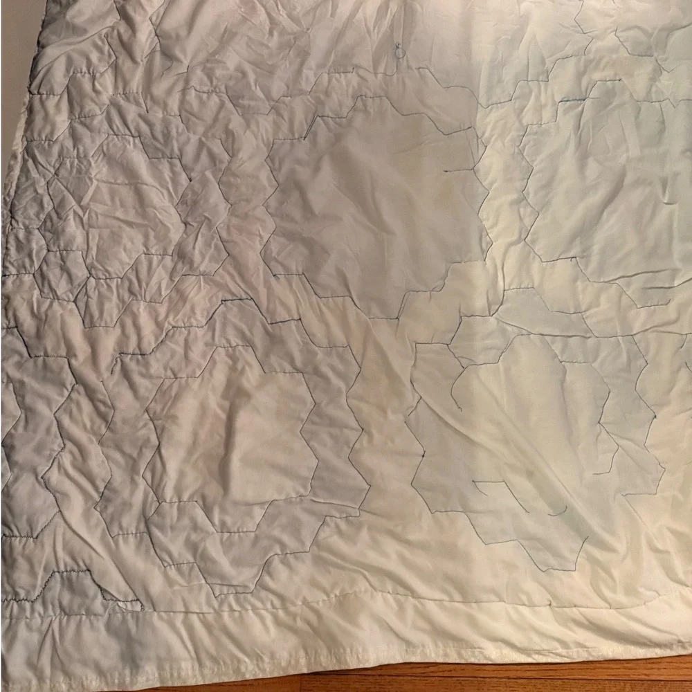 1.a.0.0.0.1.a Vtg Grandmothers Flower Garden Quilt 81x98 Hand Pieced Quilted